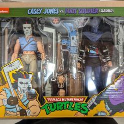 New Neca 2 Pack Figure Casey Jones & Slashed Foot Soldier