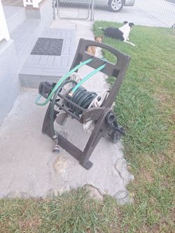 Manguera Con Su base Enrrollador