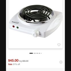 Brentwood Electric 1000w Single Burner