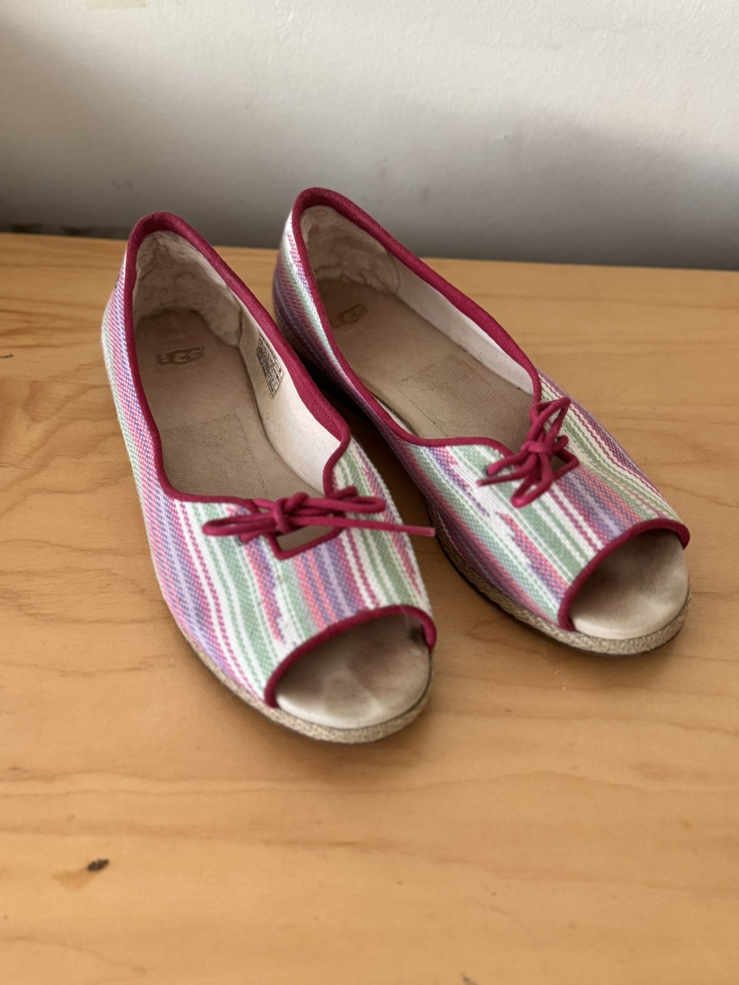 UGG Women’s Shoe Flat Sandal Multicolor Marleigh Serape Open Toe Espadrille