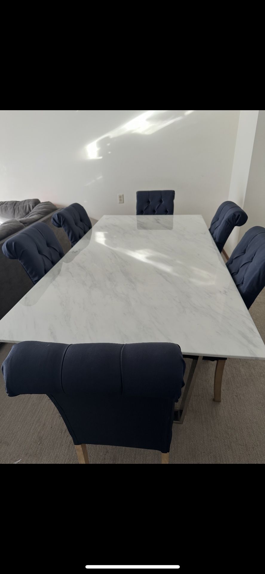 Marble Dining Room Set With Chairs