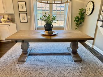 Home Decorators Collection Wood Farmhouse Dining Table | Seats 8 to 10