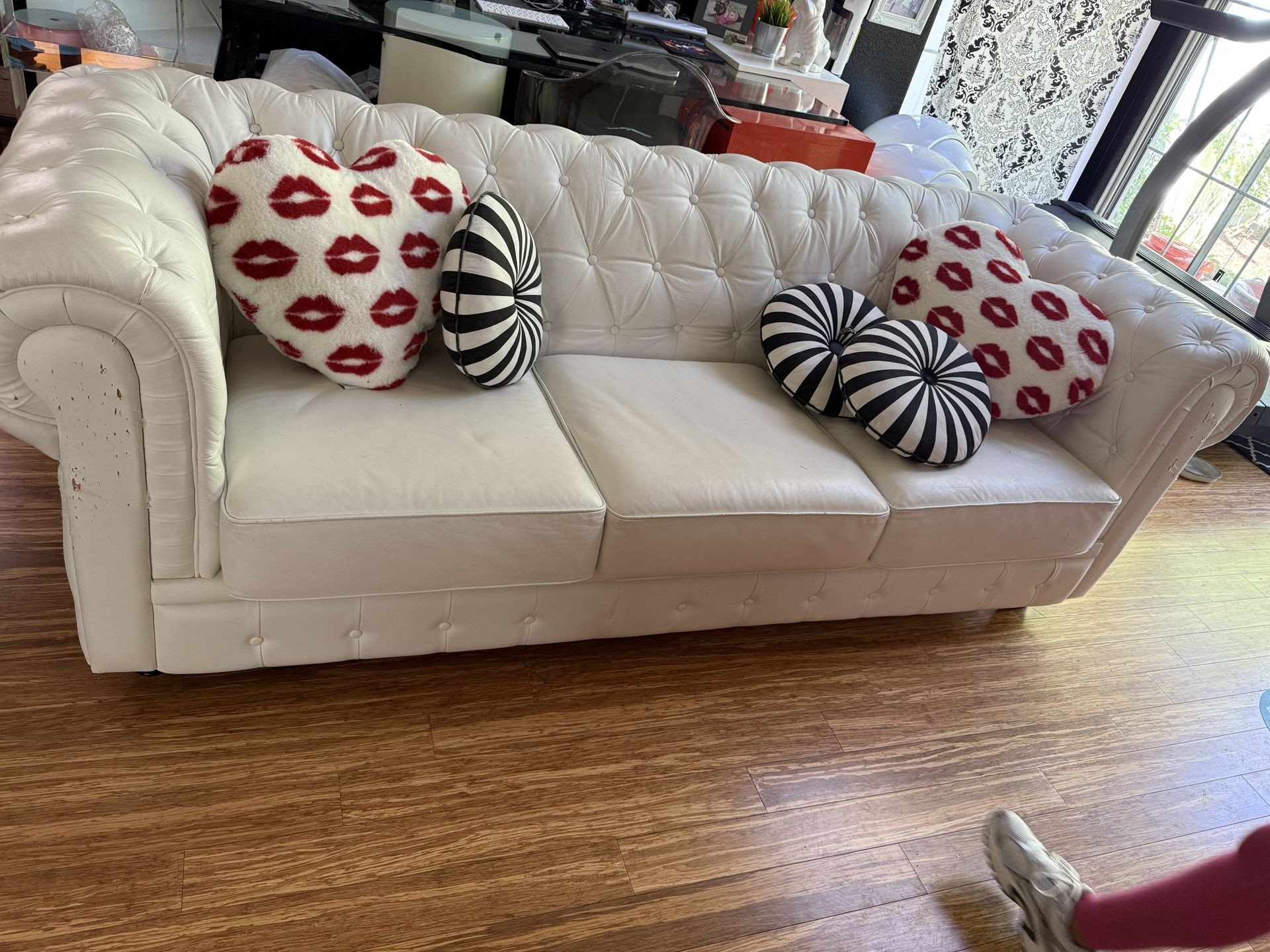 White Vinyl Couch