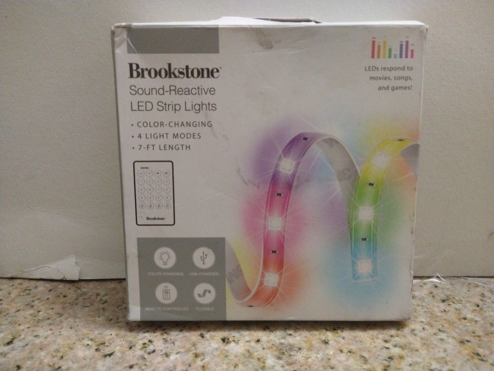 BROOKSTONE SOUND REACTIVE LED STRIP LIGHTS