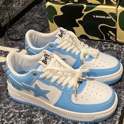 A BATHING APE BAPE STA SKY BLUE MEN SIZE 8 