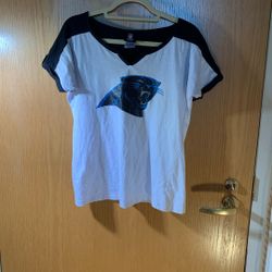 Panthers women’s 100% cotton Wide V-neck Jersey