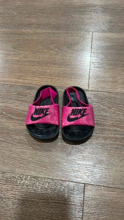 Nike Slide Sandals Pink and Black