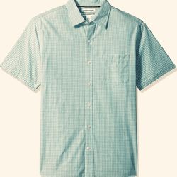Men’s 100% Cotton Gingham Short Sleeve Shirt