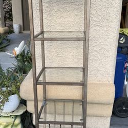 Metal & Glass Display Shelf Etagere