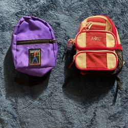 Two Retired American Girl Doll Backpacks 
