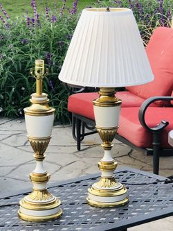 Stiffel Brass /Enamel Table Lamps