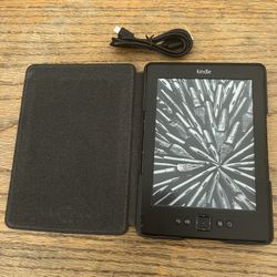 Amazon Kindle E-Reader 6” Tablet 4th Gen. Case Cover & Charger