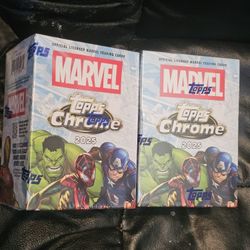 2025 TOPPS CHROME MARVEL Blaster Box  NEW & SEALED! 2 Box Lot! $90 For Both
