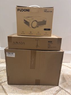 LCD Projector w/ Tripod Stand & 18 Foot Inflatable Outdoor Projector Screen (Brand New)