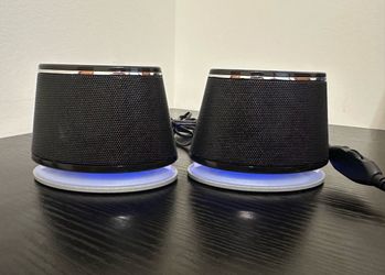 Amazon Basics Plug-n-Play Computer Speakers – Set of 2 (Black)