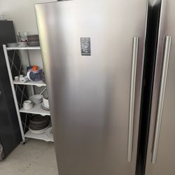Stainless Steel Refrigeration And Freezer Unit Like New