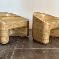 Postmodern Vintage Style Plywood Chairs