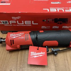 Milwaukee M12 FUEL 12V Lithium-lon Brushless Cordless 1/4 in. Straight Die Grinder (Tool-Only)