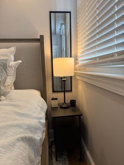 2x Black Nightstands with storage