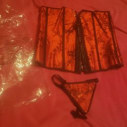Corset And Thong Set. Size L-2XL. 🆕