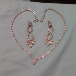 Crystal Necklace And Earrings Set 