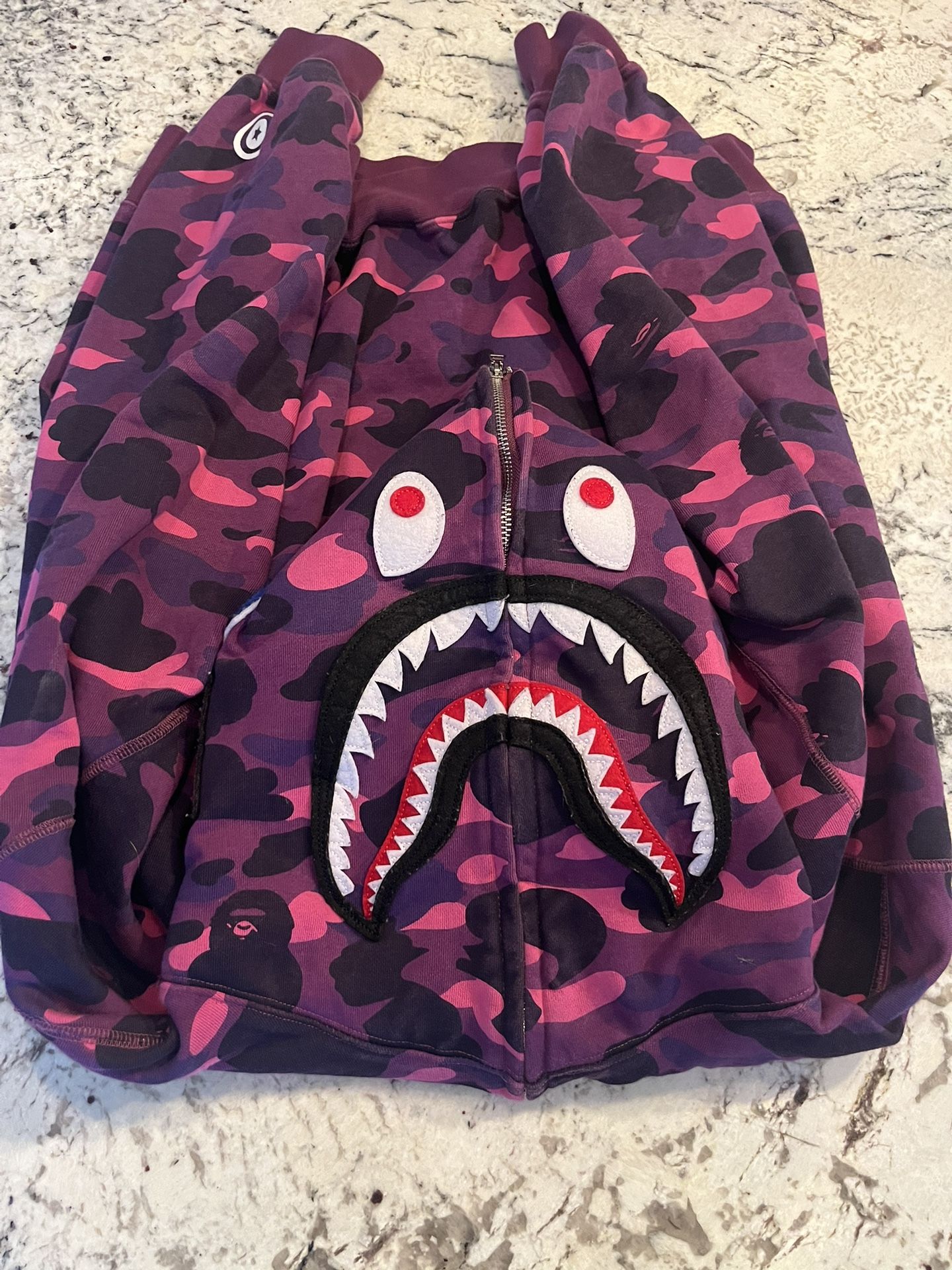 BAPE Color Camo Shark Full Zip Hoodie ‘Purple’