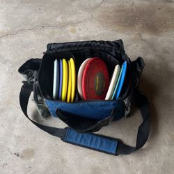 Frisbee Golf Bag With Frisbees