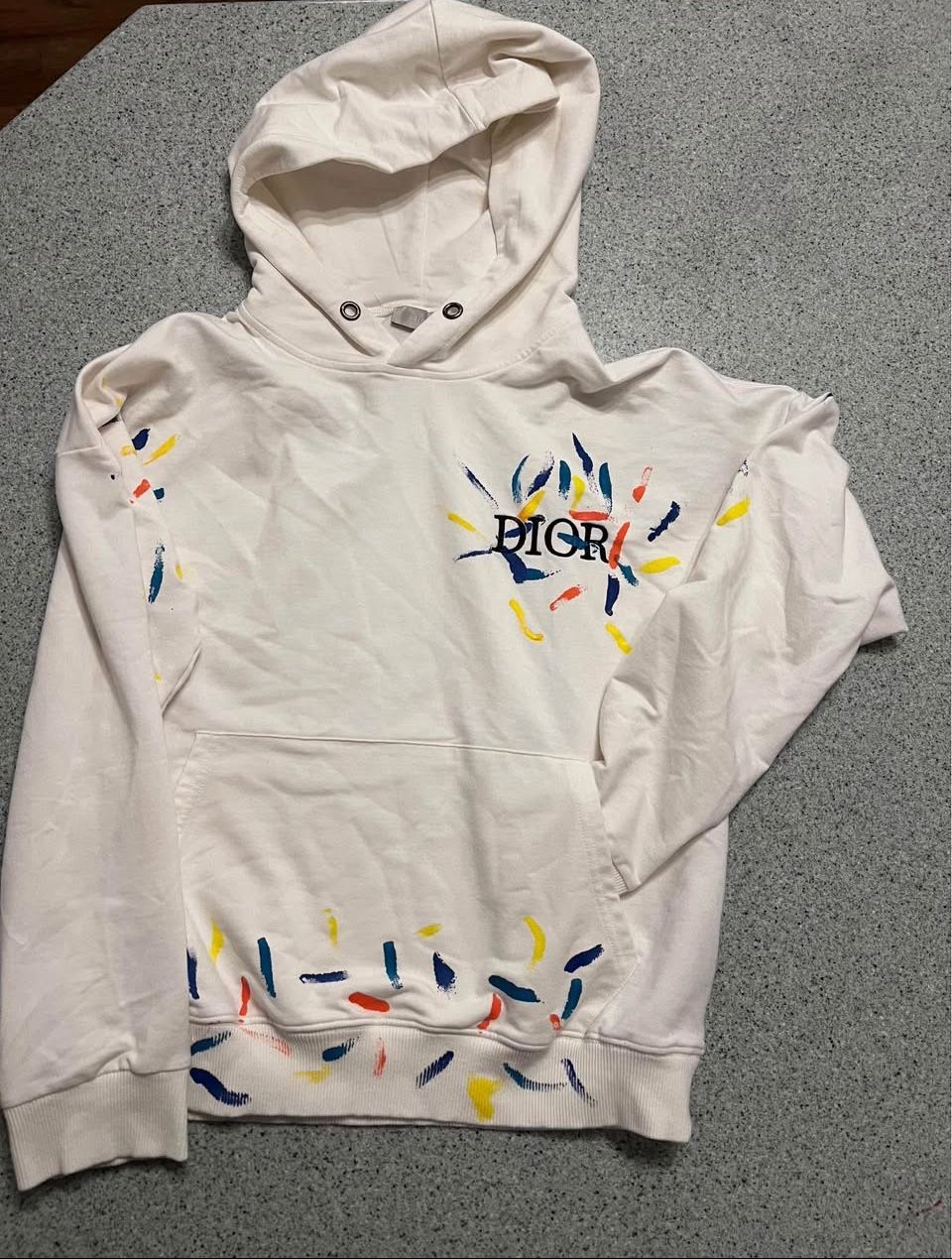 paint splatter hoodie size small