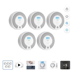 X-Sense Smoke and Carbon Monoxide Alarm Combo, 10-Year Battery Powered Detector, UL 217 & UL 2034 Certified, SC07, 5-Pack