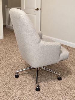 Upholstered Office Chair with Chrome Base