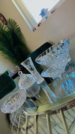 Cut Crystal Glassware Collection vintage