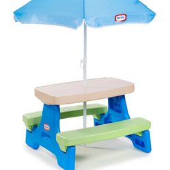 Little Tikes Easy Store Jr. Picnic Table with Umbrella 