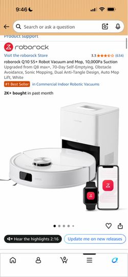 Roborock Q10 S5+ Robot Vacuum and Mop