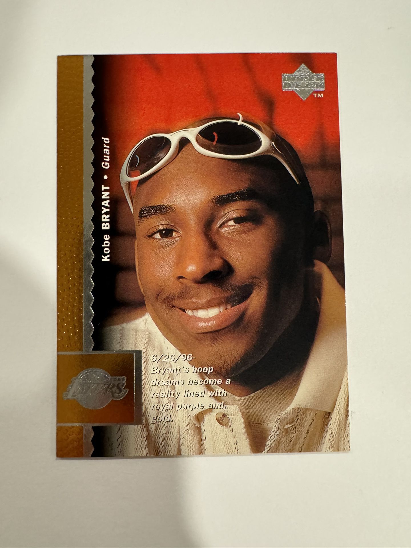 Kobe Bryant # 58; Upper Deck Rookie Card