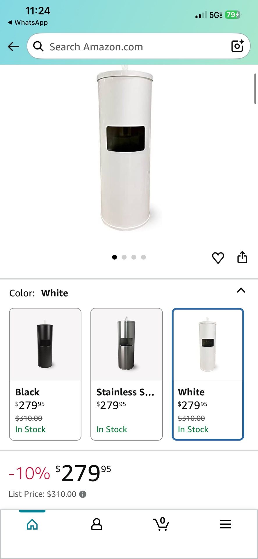 Zogics Gym Wipes Dispenser Stand and Trash Bin – Dual-Purpose Wet Wipes Dispenser for Sanitizing and Cleaning with Built-in 7 Gallon Trash Can, White 