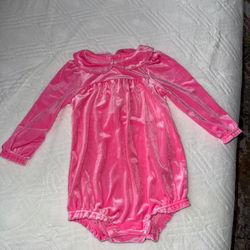 Pink Velvet Onesie 