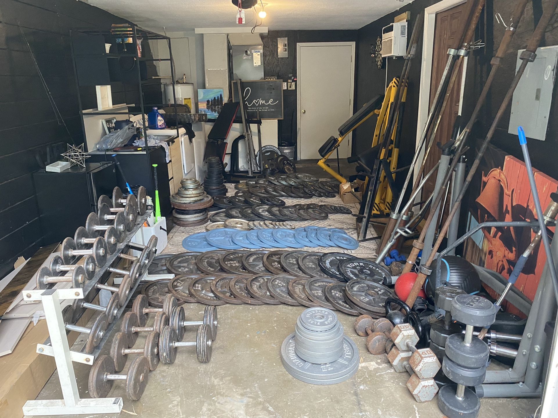 garage Full Of Gym Equipment