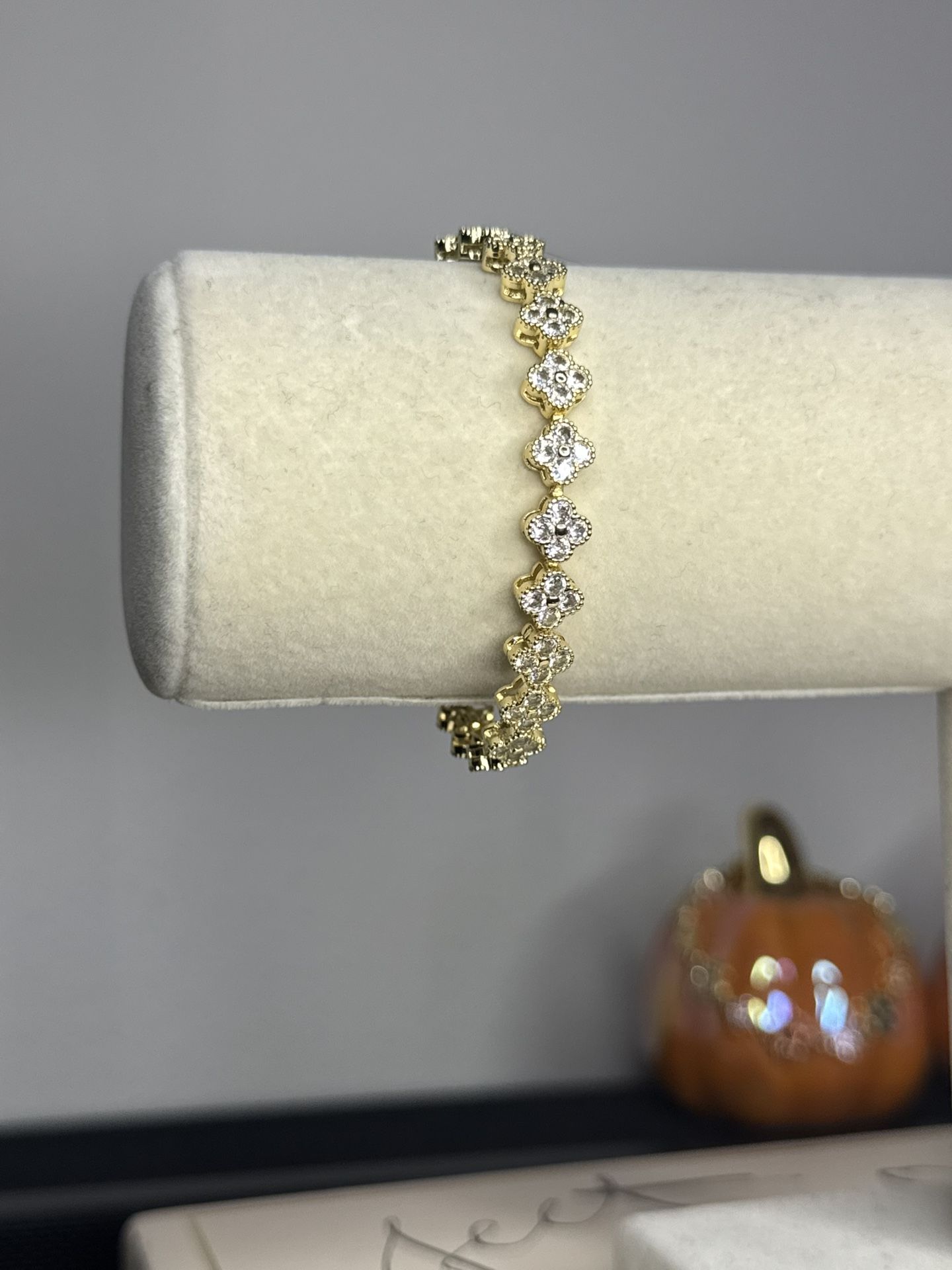 7” Four Leaf Clover Gold Filled Bracelet