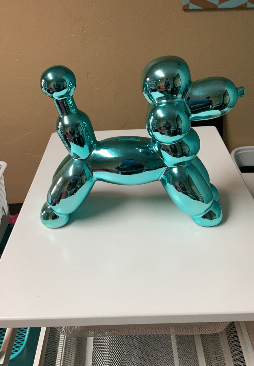 Jeff Koons-style balloon, dog sculpture piggy bank