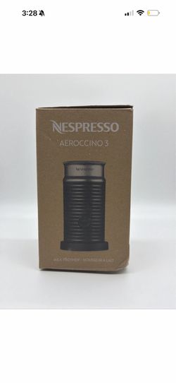 Nespresso Aeroccino 3 Milk Frother - Black/Steel BRAND NEW