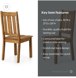 Natural Pine dining chairs