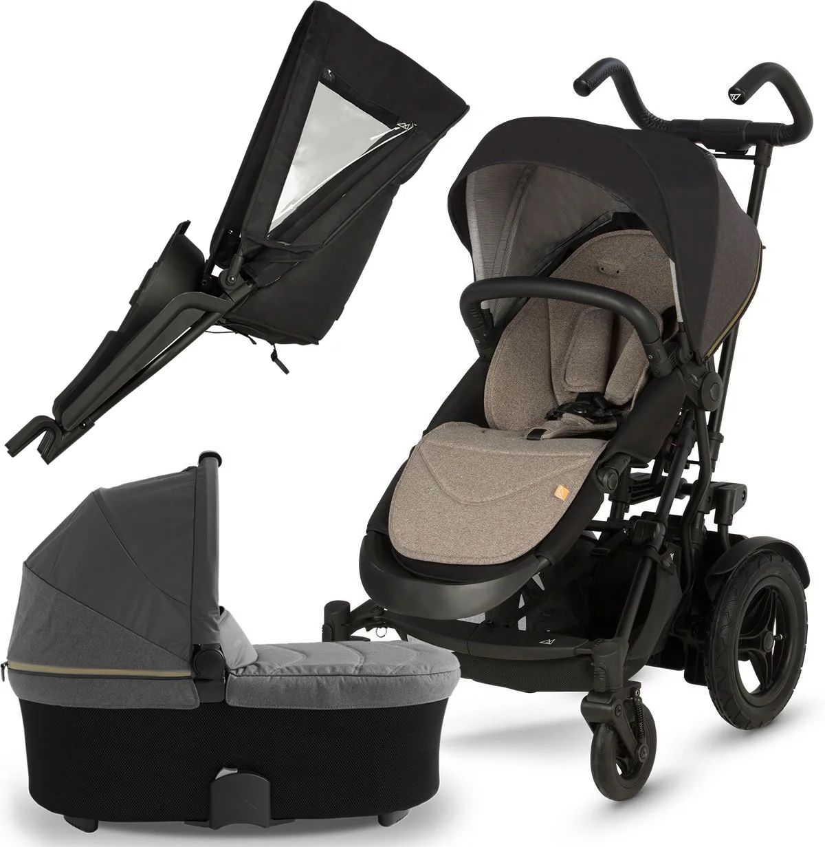 Miralite Two Folded Stroller And Basinet