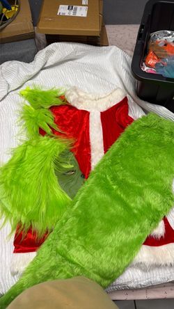 Grinch Santa Costume with Mask