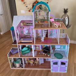 Perfect Gift For Holidays Big 4 Floor Plan Doll House With Elevator 
