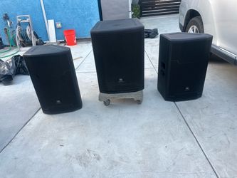 JBL PRX715 Speakers + PRX718XLF Subwoofer – Professional PA System