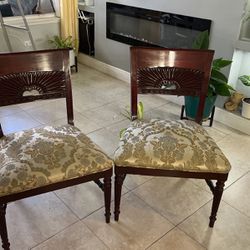 Set Of Two Classic Wooden Chairs $100 For Both