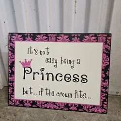 Princess Metal Sign