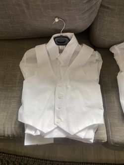 White Formal Boys Suit With tie