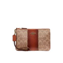 NWT Coach Small Wristlet In Colorblock Signature Canvas