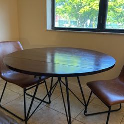 West Elm Dinning Table & 2 Target Chairs 